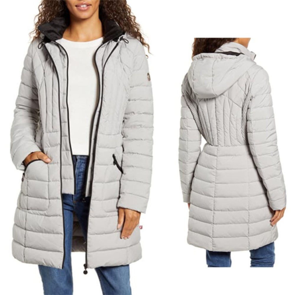 Bernardo Front Zip Hooded Fleece Lined Jacket - Picture 1 of 7